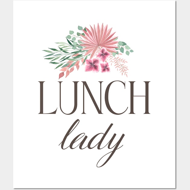 Lunch lady - bohemian floral bouquet Design Wall Art by best-vibes-only